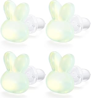 Hypoallergenic PVC Rabbit Shaped Stud Earrings for Sensitive Skin