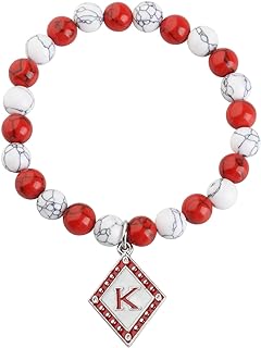 Kappa Alpha Psi Bead Bracelet with Bead Chain Design for Men, Crafted from Zinc Alloy Steel