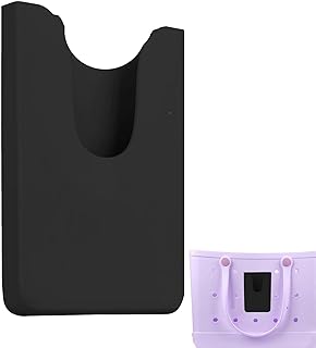 Xummero Silicone Phone Holder Compatible with Bogg Bag Accessories Tote Bag Charms Beach Bag Insert Phone Case Holder Attachment to DIY Handbag |Black
