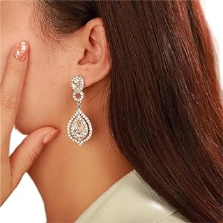 Silver Clasp Vintage Crystal Ball Drop Earrings, Bridal Rhinestone Chandelier Dangles for Women and Girls, Elegantly Designed for Special Occasions