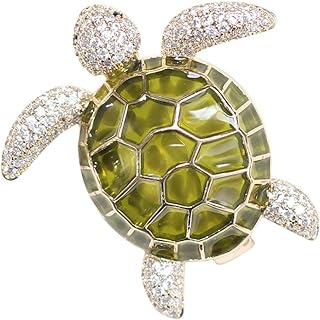 Yoursfs Animal Brooches for Women Cute Sea Turtle Brooch Pins Fashion Gift Brooch Rhinestone for Dresses