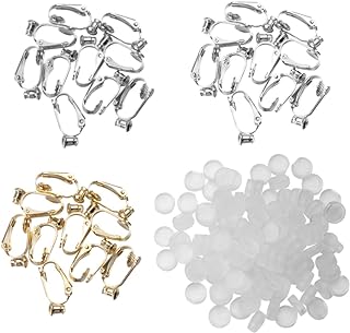 Holibanna 1 Set Ear Studs Gifts for The Family Screw Ear Clips Pads Earrings Dangle Earrings Helix Earrings Earings for Women Earrings with Screw Backs No Hole Earrings