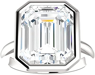 6.50 CT Emerald Infinity Accent Engagement Ring Wedding Eternity Band Vintage Solitaire Silver Jewelry Halo-Setting Anniversary Praise Vintage Ring Gift