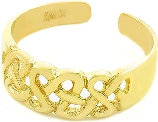 10k Yellow Gold Trinity Knot Toe Ring