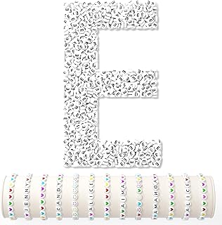 ARTDOT 800 Pieces Letter E Beads, Friendship Bracelets Jewelry Making Kit Cute Stuff DIY Round Alphabet Acrylic Preppy Beads for Teen Girl Gifts
