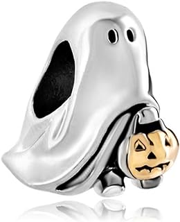 Halloween Ghost Pumpkin Charm Bead For Bracelet