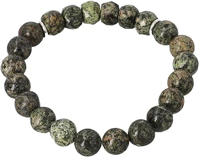 Gift Box-Cord Chain Connemara Marble Bead Bracelet for Women with Round Design - No Clasp Easy Wear Jewelry from India, Perfect for Mother's Day or Birthday