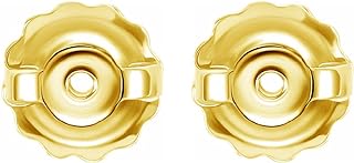 Earrings backs replacements 14K Gold by Glitz Design Threaded Posts Large 0.034" - Screw backs