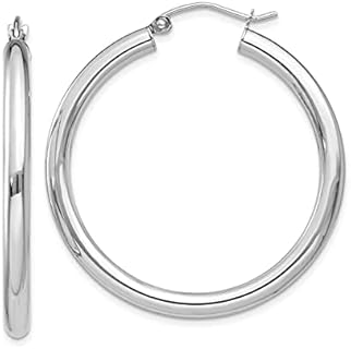 925 Sterling Silver Tube Hoop Earrings- 3MM 4MM 5MM Silver Hoop Earrings, Round Hoop Earrings, Silver Hoop Earrings, Womens Earrings