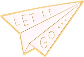 Red Heart White Enamel Boat and Aircraft Cartoon Badge Brooch and Pin