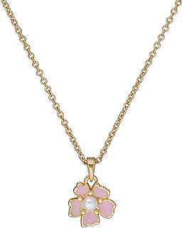 Ted Baker London Petiies Painted Flower Pendant Necklace For Women (Light Pink/Pearl)