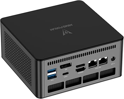 MINISFORUM UM890 Pro Mini PC con Procesador AMD Ryzen 9 8945HS, 8 Núcleos y Radeon 780M, 64 GB DDR5 y 1 TB SSD, Ideal para Multimedia y Juegos de Alto Rendimiento