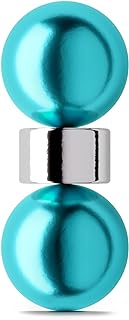 M&P Fake Belly Button Piercing - Magnetic Navel Ring - Without Piercing - Non Pierced - Clip on - Surgical Steel (Tropical Island)