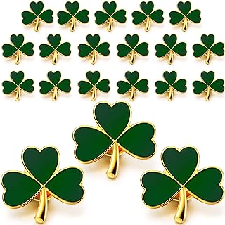 Sureio Green 30/20/10 Pcs St. Patrick's Day Enamel Lapel Pin Lucky Holiday Irish Pins Hat Shamrock Pins and Brooches for Girl Jewelry Party