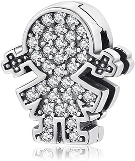 MEETCCY Fashion Jewelry 925 Sterling Silver Reflexions Bracelet for Women Mesh Bracelet Clip Beads & Safe Chain.Birthday for Friends Mothers Wife and Daughters (Girl Charms)