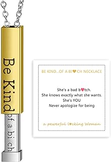 CSIYANJRY99 Be Kind of A B Necklace for Women Cube Tubes Pendant with Hidden Message for Best Friends Girls