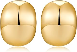 Gold Tooth Earrings Studs with Push Back Mechanism for Women and Teen Girls, Minimalist Design