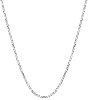 PORI JEWELERS .925 Sterling Silver 2.5MM Round Box Chain Necklace - Black Rhodium Plated or Gold Plated - 8"-36"