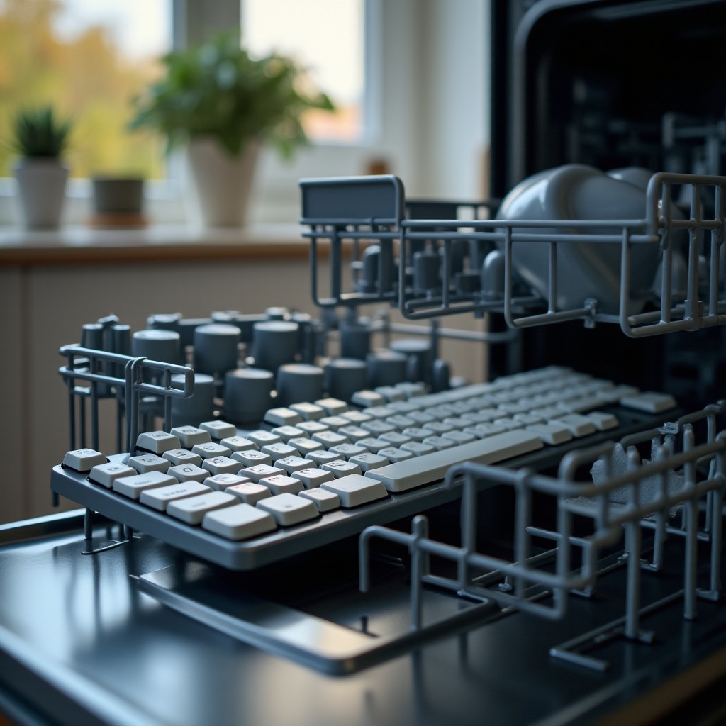 tastatur in spülmaschine