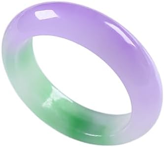 Ladies Lavender Jade Wedding Ring, 100% Authentic Ice Jade Band, Unique Design Adjustable Size (6-11) Suitable for Daily Wear