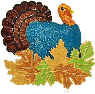Thanksgiving Brooch Pin Colorful Turkey Bird Fall Season