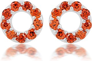Carnelian Gemstone Stud Earrings in 925 Sterling Silver with Push Back Design for Sophisticated Style