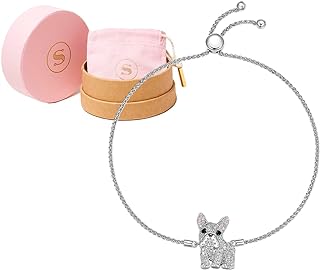 Lobster Claw Clasp French Charm Bracelet - Sterling Silver Box Chain with Cubic Zirconia - Perfect for Women - By Scamper & Co