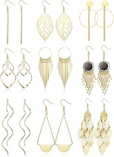 JeweBella Boucles d'Oreilles Pendantes pour Femmes en Acier Inoxydable Hypoallergénique avec Design Glandulaire et Longueur Modérée, Idéales pour Toutes Occasions et Tenues Quotidiennes
