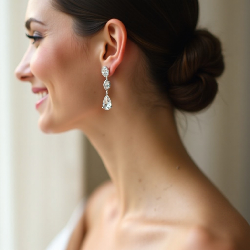 pendientes de novia sencillos