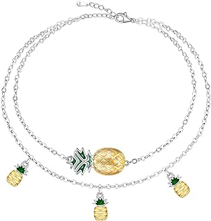 Women's Sterling Silver Seashell Anklet adorned with Cubic Zirconia - Charming Ocean-Inspired Design by LOVGIFSET