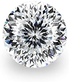 Loose Moissanite 2 Carat, Real Colorless Diamond, Portuguese Cut Round Shape Brilliant Gemstone for Making Engagement/Wedding/Ring/Jewelry/Pendant/Earrings Handmade Moissanite