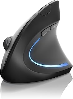 CSL – Kabellose Vertikalmaus Bluetooth mit ergonomischem Design und optischem Sensor, besonders armschonend für PC-Nutzer, ideal für lange Arbeit am Computer