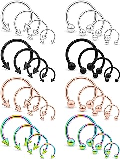 Robust Stainless Steel Horseshoe Septum Ring with High-Polished Finish for Women and Men - Versatile Design Ideal for Nose, Cartilage, Helix & More Piercings