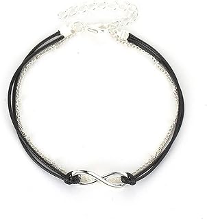 AININI Women Infinity Anklet Black Wave Ankle Bracelet Lucky Number Anklet String Ankle Bracelet Foot Chain Beach Anklet Bracelet for Women, Girls, Her,Anniversary Birthday Valentines