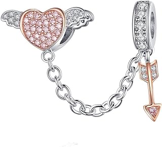 ABAOLA Key to My Heart Dangle Charm 925 Sterling Silver Lock & Key Beads fit for Fashion Charms Bracelet & Necklace