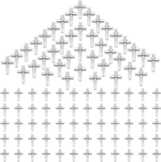 100/200 Pcs Cross Pins Bulk Cross Lapel Pins Valentine Pin Gold Cross Pins Set Silver Cross Pins Religious Pins Backpacks Pin Brooch for Chaplain Pin for Funeral Gifts for Men Women