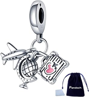 Pandach 925 Sterling Silver Charms for Bracelets Necklace with 5A CZ Stones Dangle Pendant Bead Girl Jewelry Beads Gifts for Women