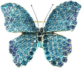 Crystal Rhinestone Butterfly Pin Insect Lapel Pin Brooches Vintage pins Rhinestone Delicate Brooches for Women Elegant Accessories Unisex Delicacy Jewelry Gift Fashion