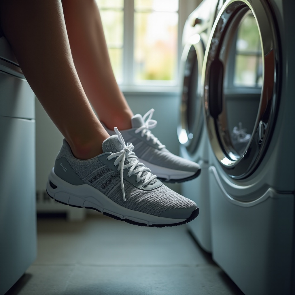 can i put tennis shoes in the dryer