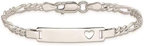 925 Sterling Silver Baby Name Bar Identification ID Charm Bracelet