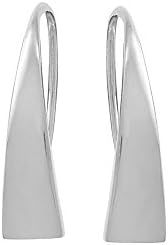 Boma Jewelry Sterling Silver Triangle Pull Through Hoop Earrings