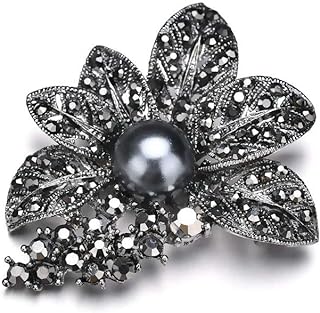 Rhinestone Snowflake Brooch Pins Winter Wedding Crystal Christmas Brooch Jewelry for Women