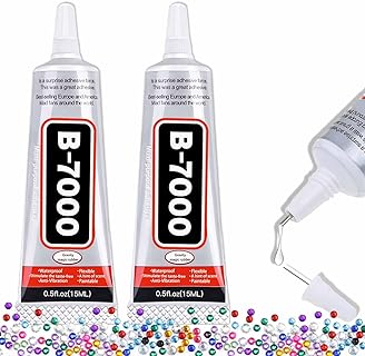 B-7000 Craft Bead Bracelet Glue by ALECPEA, Compatible with Metal, Glass and Fabric, for Jewelers, Excellent for Any Design, Dual Pack