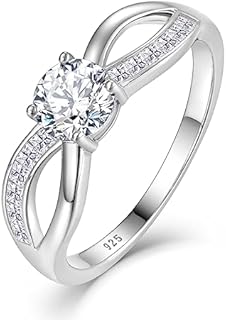 Infinity Promise Ring for Women 925 Sterling Silver 12 Birthstone Cubic Zirconia Ring Wedding Anniversary Engagement Rings