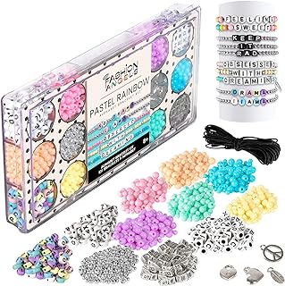 Kids Fashion Angels Disney Stitch DIY Bead Bracelet Making Kit In Silver Metal With Multicolored Beads & Alphabet design - Fashion Angels Pastel Bead Case