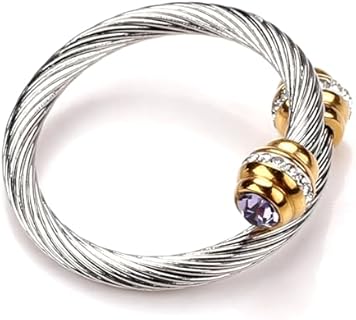 Adjustable Open Stackable Birthstone Rings with Zircon for Women, Stainless Steel Vintage Design – Perfect Personalized Gift for Girlfriend, Wife, or Mom