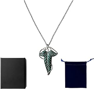 Elven Lord Princess Arwen Evenstar Green Leaf Enamel Brooch Pin for Women Men Suit Cosplay Jewelry Gift