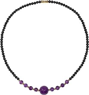 Jewever Moonstone Amethyst Citrine Crystal Necklaces Choker Necklace for Women Healing Crystals and Gemstone Necklaces Balance Meditation Jewellery Gifts