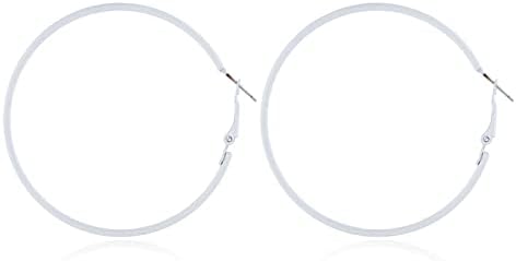 70s 80s Round Circle Earrings Fluorescence Hoop Earrings Colorful Retro Neon Big Round Earrings for Women Girls Jewelry Gifts