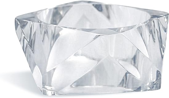 Diaphanous Swanky - Geometrically-shaped Chunky, Crystal Clear Acrylic Bracelet Set, Black and White Bracelet Set for Women | Jewelry Gift (2.6 Inches)